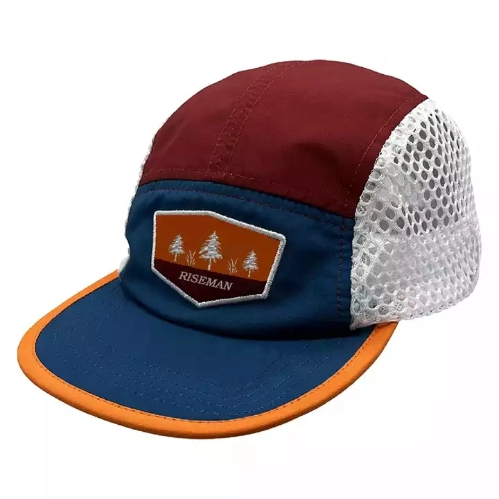 Riseman Custom Embroidery/Printed Logo 5 Panel Polyester Running Hat Dry Fit Classics Sports Baseball Cap
