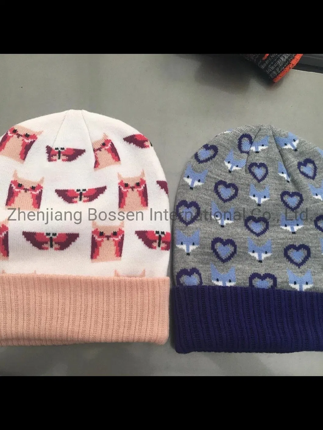 China Hat Factory OEM Custom Logo Embroidered Jacquard RPET Acrylic Winter Knitted Beanie Cap Snowboard Ski Camping Winter Beanie Hat