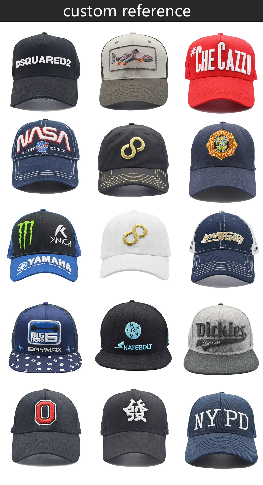 Promotional Gift Branded 6 Panel Dry Fit Material Baseball Caps with Heat Transfer Printed