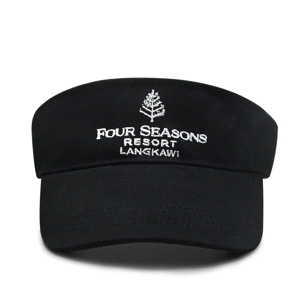 Wholesale Custom Embroidery Printed Logo Outdoor Visor Beach Adjustable Sun Cap Quick Fast Dry Visor Hats for Women Men