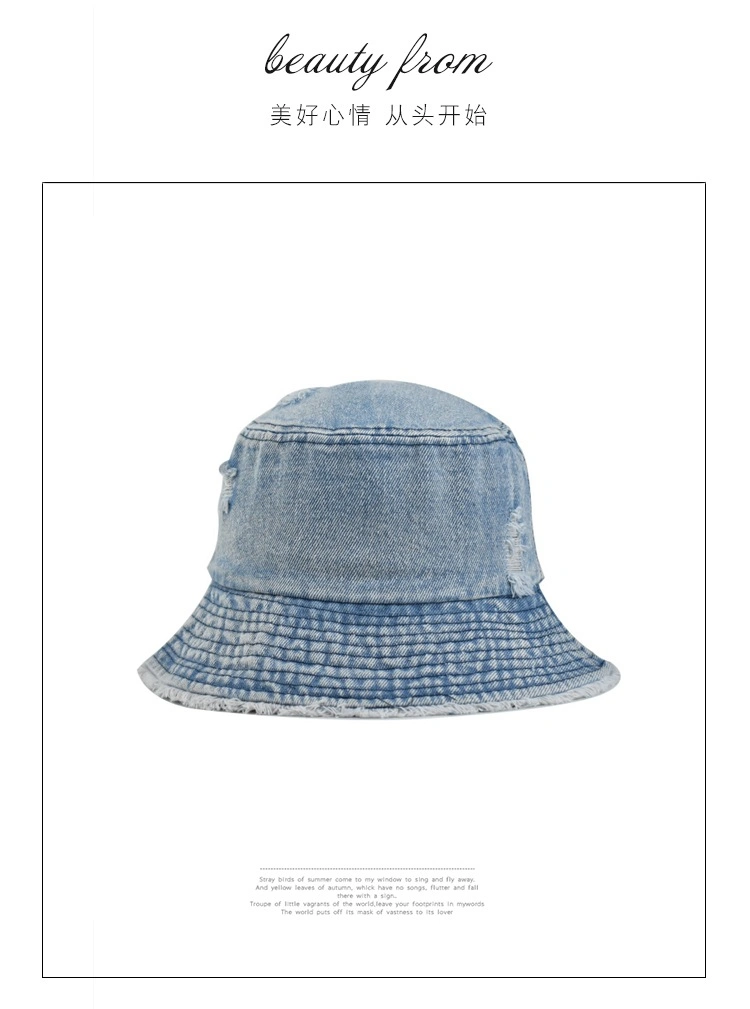 Wholesale Custom Logo Winter Fishing Denim Sun Bucket Hats