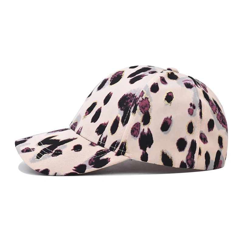 Fashion Structured Personalized Leopard Design Custom Baseball Hat