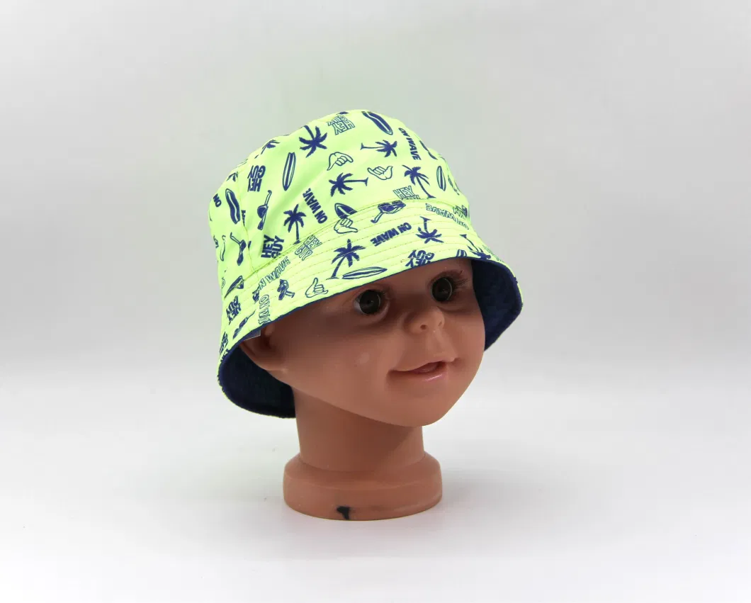 Kids Polyester Fabric Reversible Sublimation Printed Bucket Hat