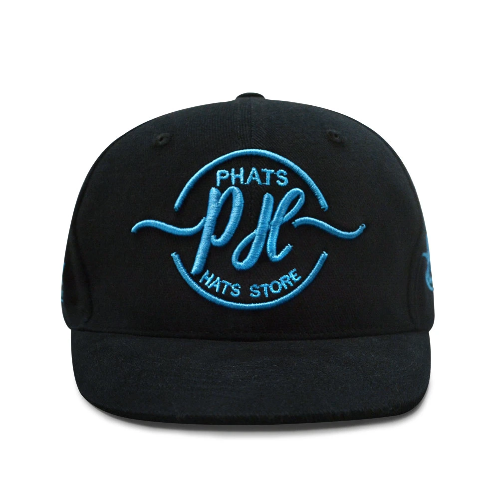 Acrylic Snapback Hat 6panel Flat Brim Baseball Caps with Custom Embroidered Logo