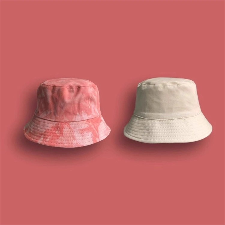 High Quality Tie Dye Cotton Reversible Wear Casual Fishman Bucket Hat