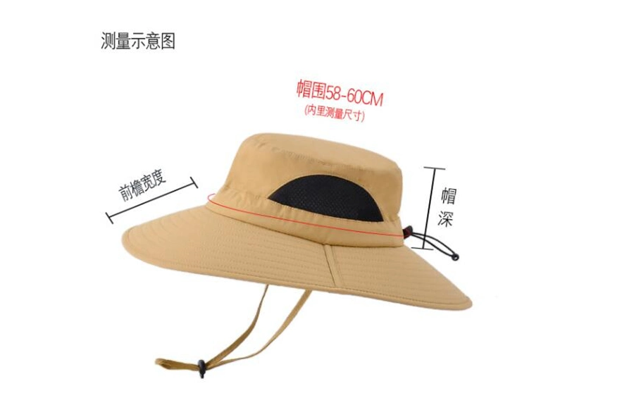 Sun Hat for Men Women, Waterproof Wide Brim Bucket Hat Foldable Boonie Hat for Fishing Hiking Garden Safari Beach