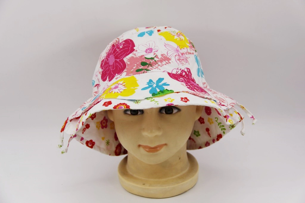 Sun Protection Woven Bucket Hat for Kids