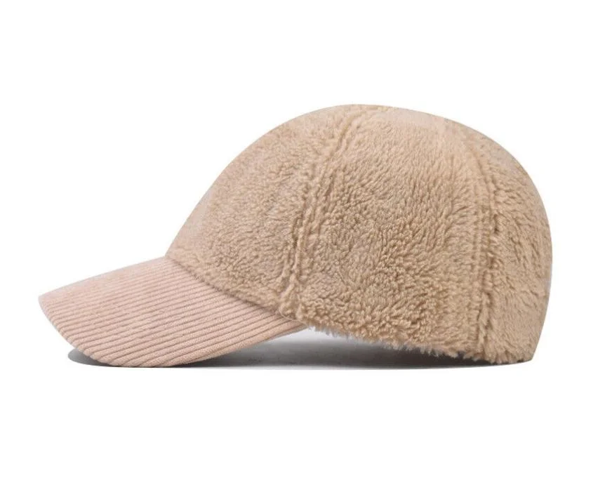 Wholesale Baseball Caps Strapback Adjustable Winter Keep Warm Corduroy Unisex Custom Hat