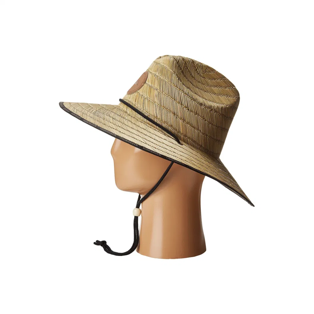 Wholesale Adjustable Classical Soft Breathable UV Protection Lightweight Paper Straw Pierside Lifeguard Hat
