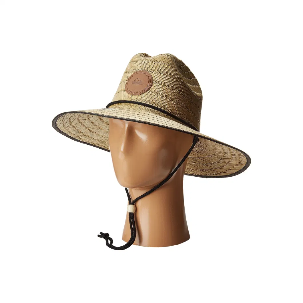 Wholesale Adjustable Classical Soft Breathable UV Protection Lightweight Paper Straw Pierside Lifeguard Hat