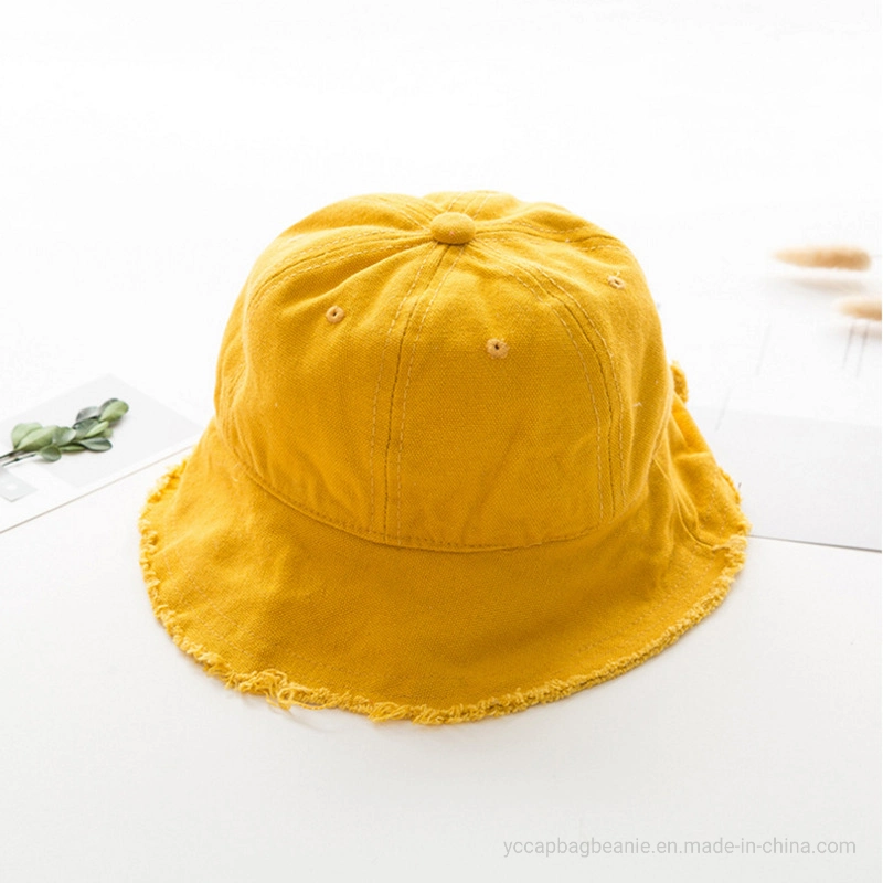 Children Denim Washed Summer Bucket Hat