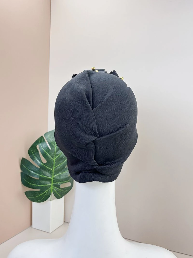 Flower Decor Head Wrap Hat Turban Cap