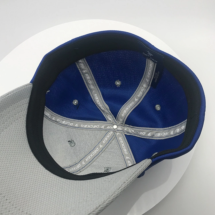 Custom Embroidered 3D Logo Closed Back Flex Fitted Hat 100% Cool Polyester Mesh Sport Trucker Baseball Cap Hat