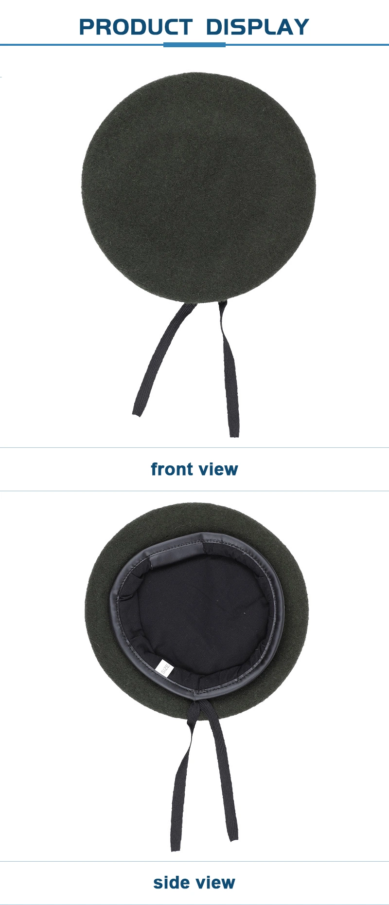 Double Safe Already Made Manufacturer 100%Wool Police Outdoor Adjustable Army Military Beret Cap