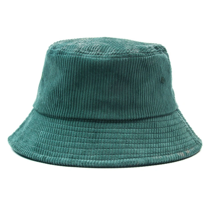 Custom Solid Color Plain Corduroy Bucket Caps Hat Top Quality Short Brim Bucket Hat