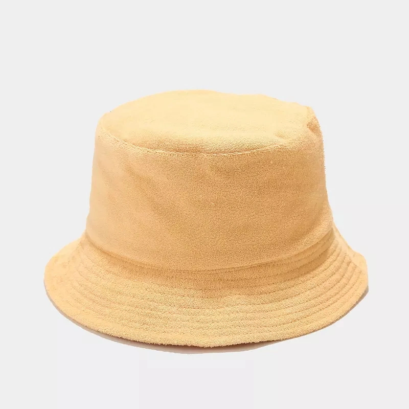 High Quality Customized Plain Cotton Blank Terry Cloth Towel Bucket Hat