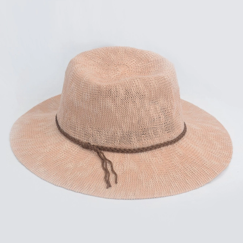 Natural Crochet Ladies Wide Brim Summer Sun Hat