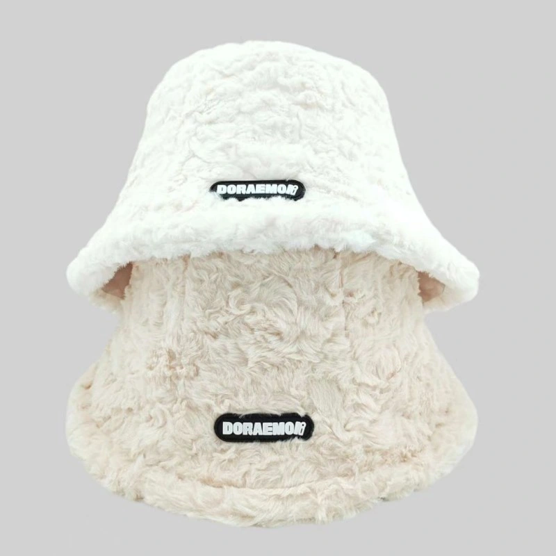 New Style Winter Warm Fuzzy Bucket Hat Colorful Unisex Fisherman Hat