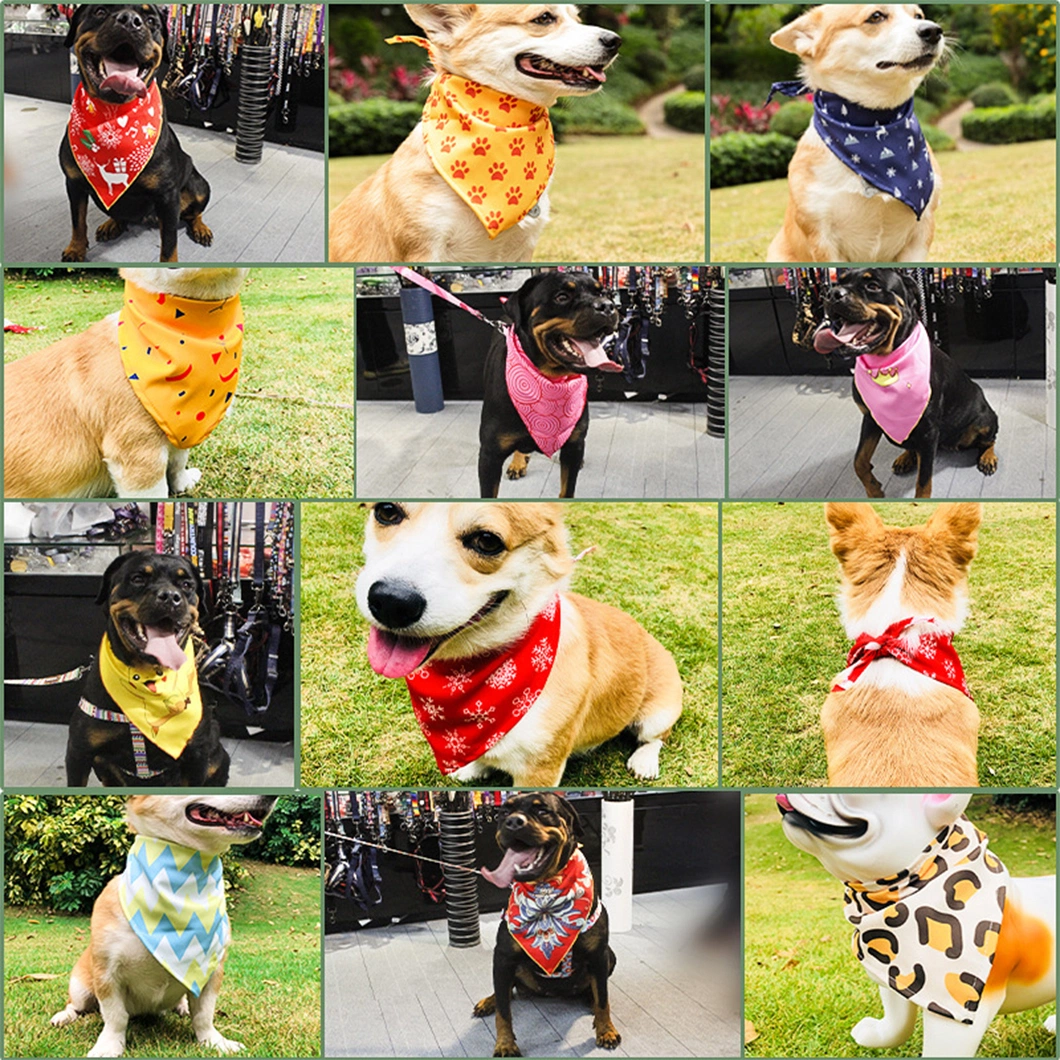 Dog Bandanas Bulk Customized Dog Triangle Scarf Adjustable Pet Costume Washable Dog Cat Outfit Elegant Bibs Kerchief