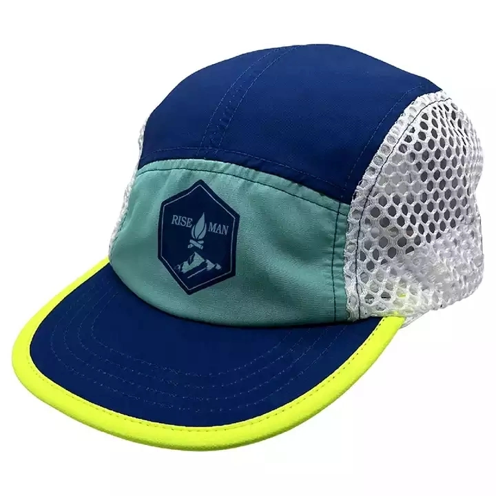 Riseman Custom Embroidery/Printed Logo 5 Panel Polyester Running Hat Dry Fit Classics Sports Baseball Cap