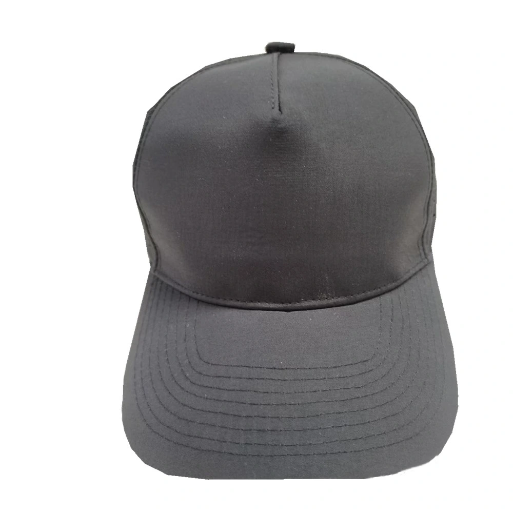 China Factory OEM Custom Color Plain 5 Panels Quick Dry Mesh Trucker Hat Black Dry Fit Baseball Cap