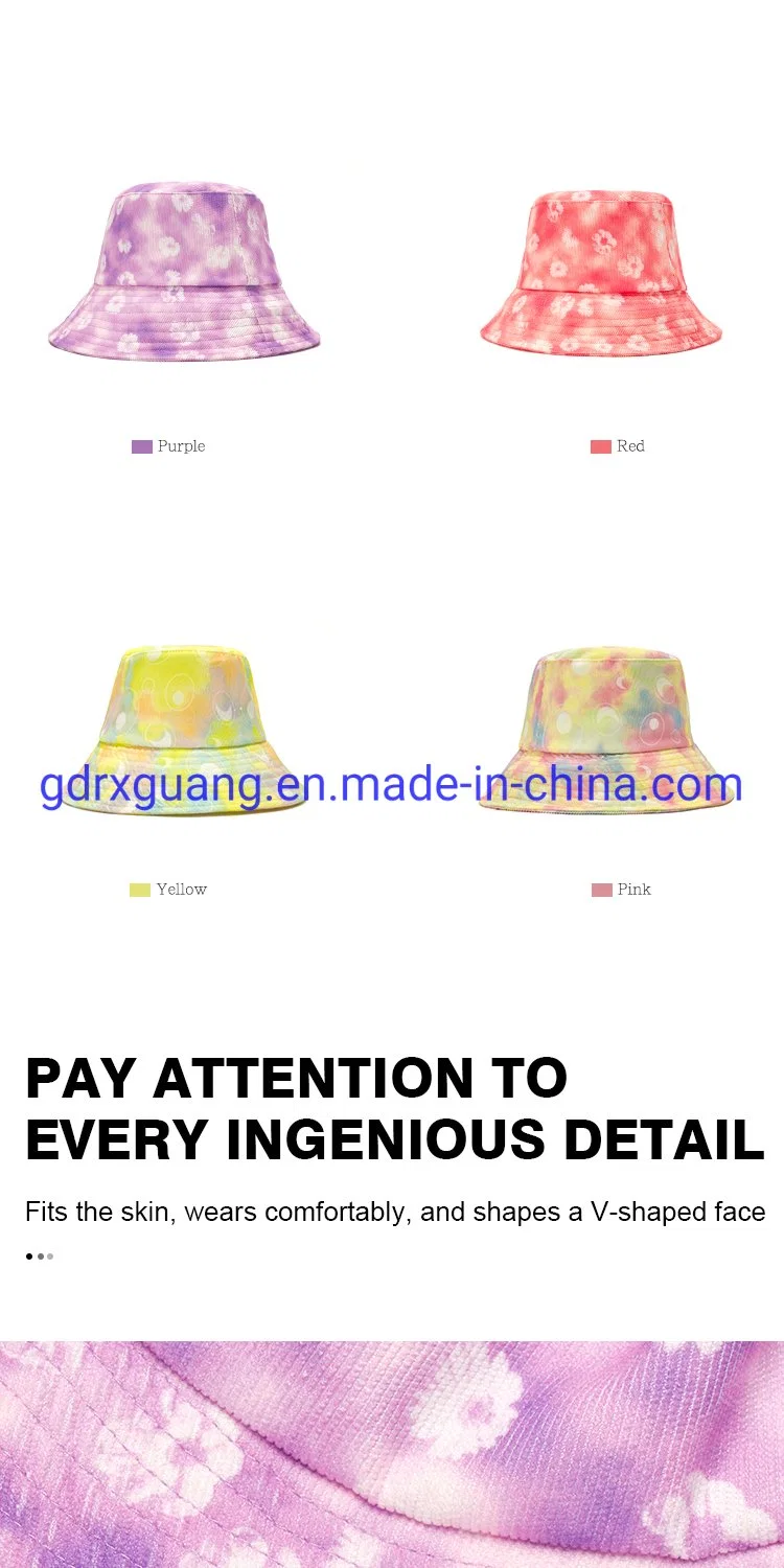 Fashion Design Custom High Quality Blank Tie Dye Corduroy Bucket Hats