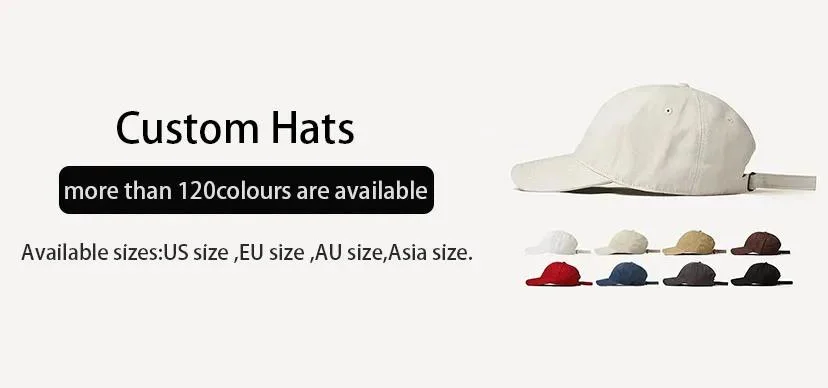 Classic 100% Cotton 6 Panel Embroidered Blank Plain Dad Hats Baseball Caps
