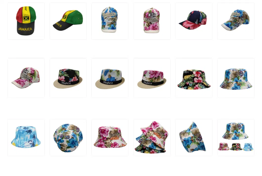 Wholesale Cotton Full Print Sublimation Tropical Summer Beach Hawaiian Bucket Hat
