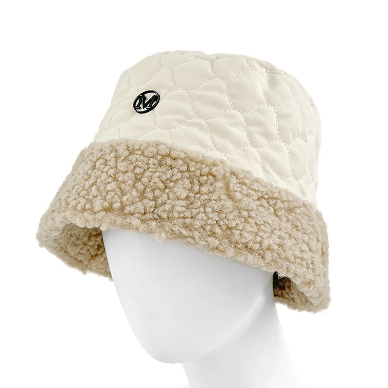 Women Fuzzy Sherpa Teddy Style Vintage Warm Faux Fur Wool Bucket Hat Vintage Cloche Hats