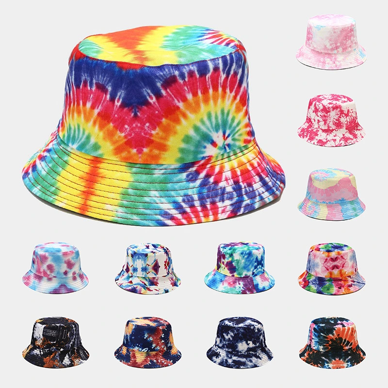 Wholesale Sublimation Printing Customized Logo Cotton and Polyester Reversible Bucket Hat