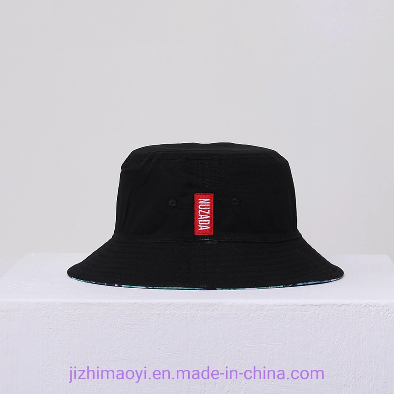 Wholesale Custom Women Fashion Sublimation Embroidered Cotton Fashion Casual Reversible Two Sides Bucket Hat