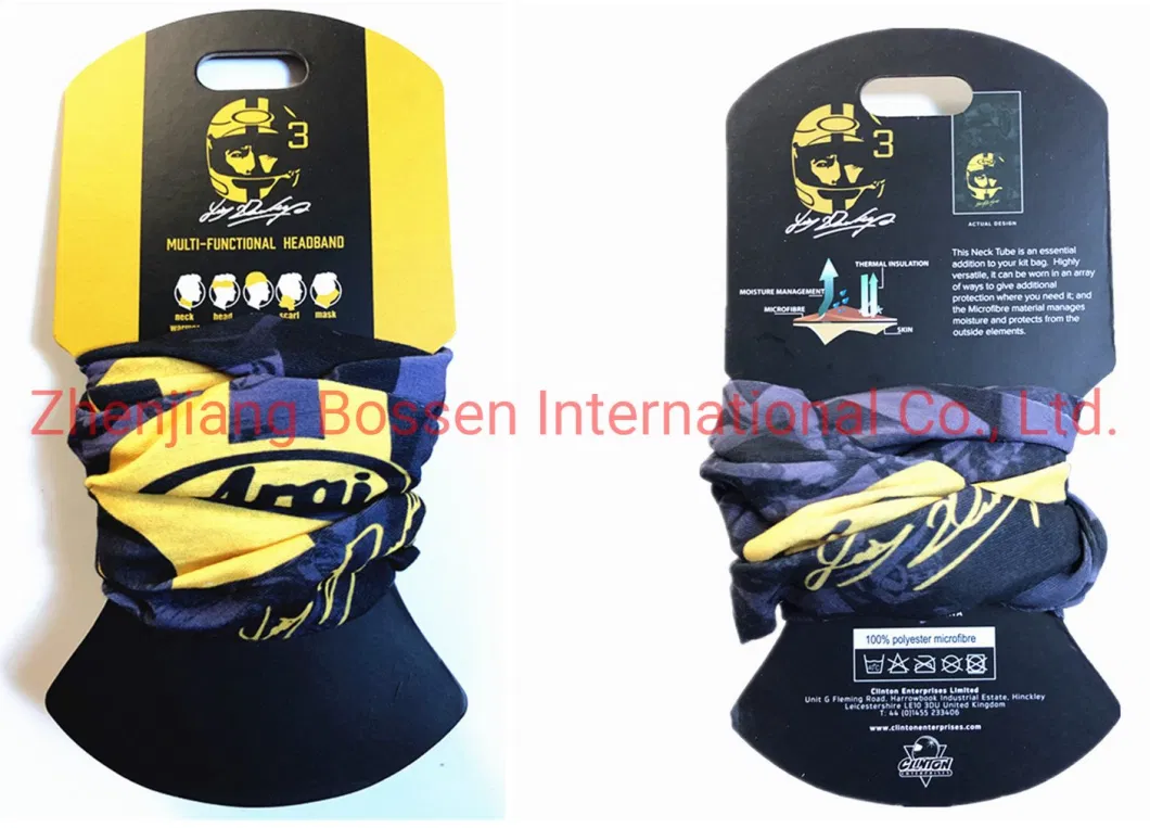 China Factory OEM Produce Custom Logo Print Polyester Microfiber Neck Gaiter Seamless Tubular Bandana Tube Scarf