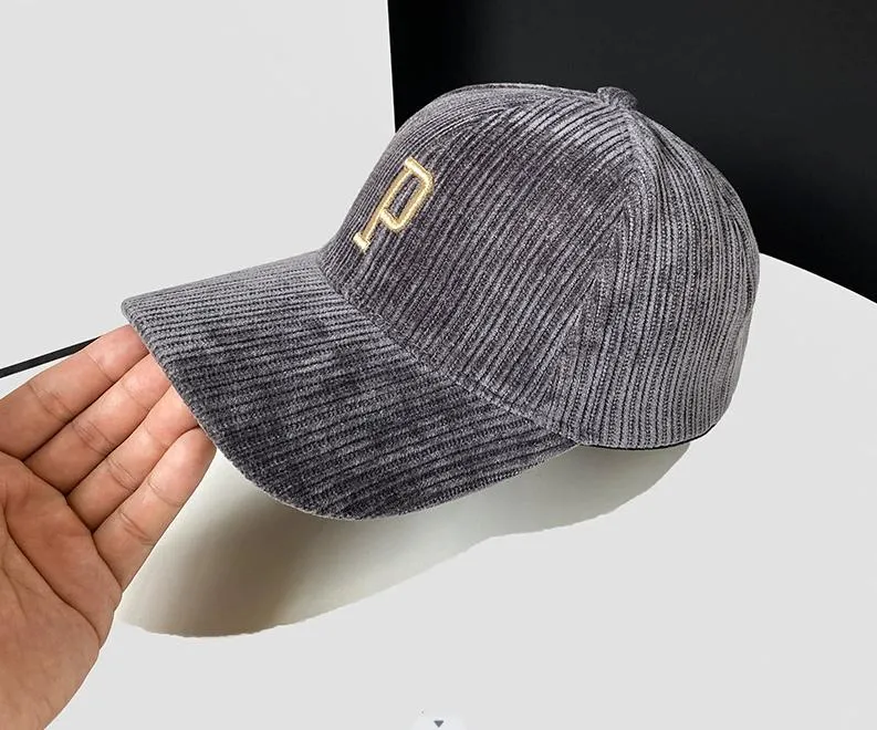 Cotton Corduroy Embroidered Baseball Cap Adjustable Sports Cap Corduroy 3D Embroidered Baseball Cap New Corduroy Casual Hat