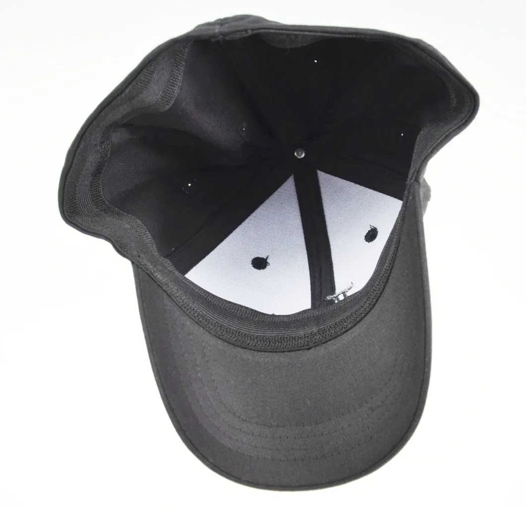 BSCI Black 3D Embroidered Elastic Headband Sport Baseball Cap