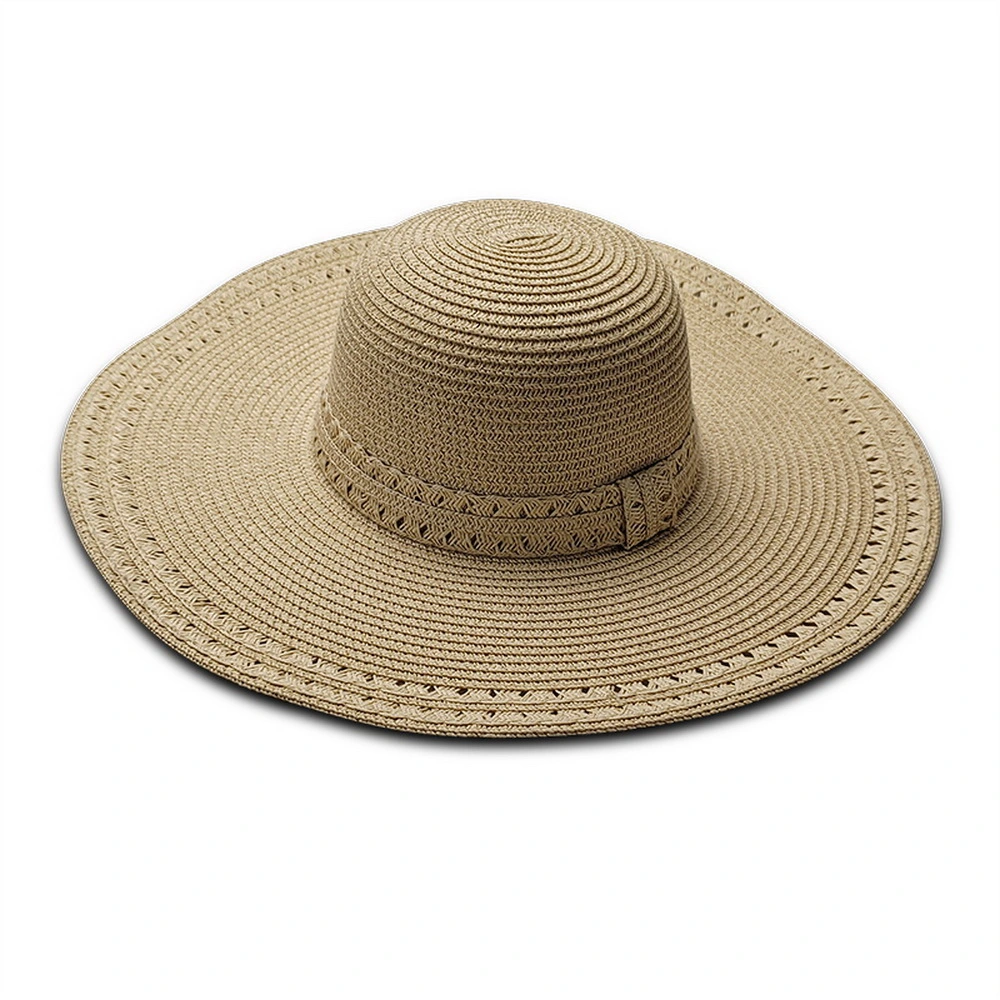 Fashion OEM Width Wheat Beach Fedora Summer Fishing Sun Hat