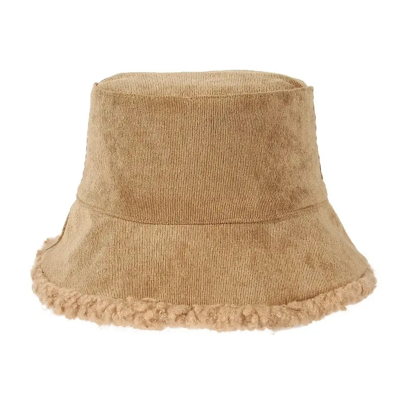 Winter Furry Bucket Hat Fur Warm Winter Bucket Fisherman Hat for Women