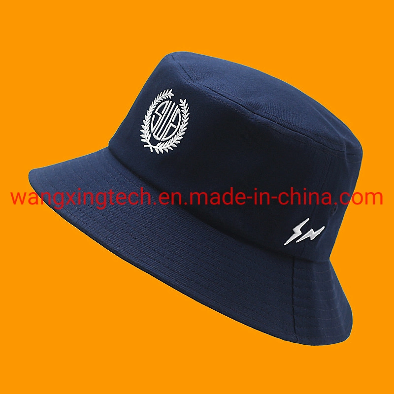 Cheap Black Fisherman Hat Men&prime;s Large Size Cap Ins Trend Lightning Embroidery Fashion Unisex Bucket Hat