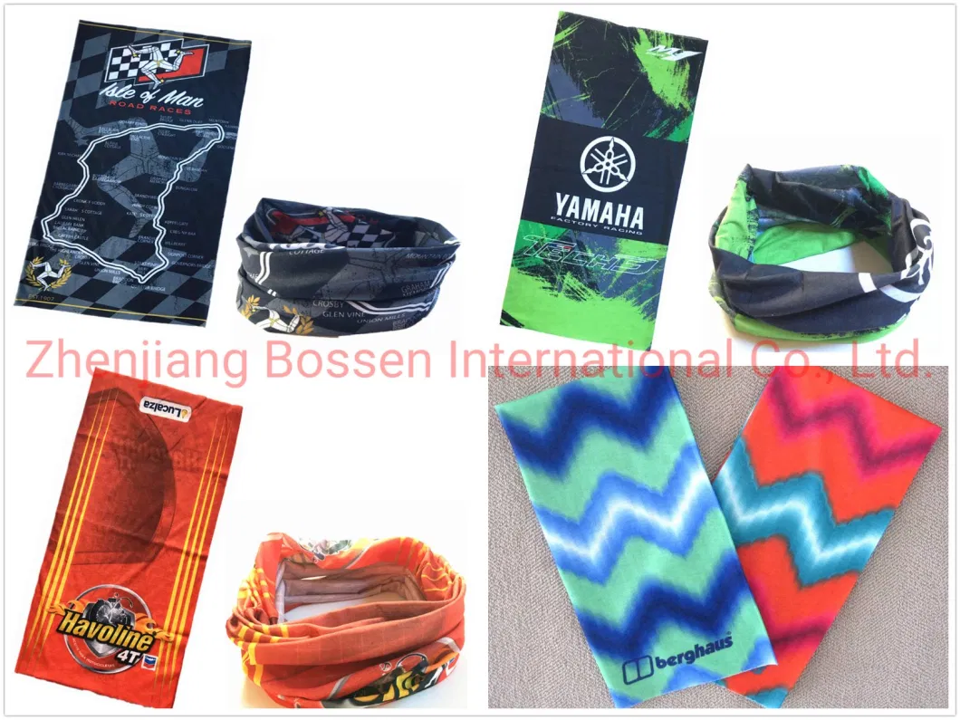 OEM Customized Logo Printed Polyester Microfaser Neck Bandanas Multifunctional Loop Tube Scarves