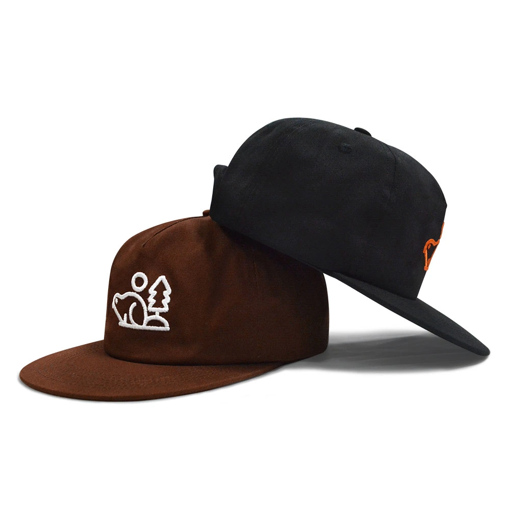 OEM Custom Logo Hats Customize Vintage 5 Panel Unstructured Snapback Caps for Men