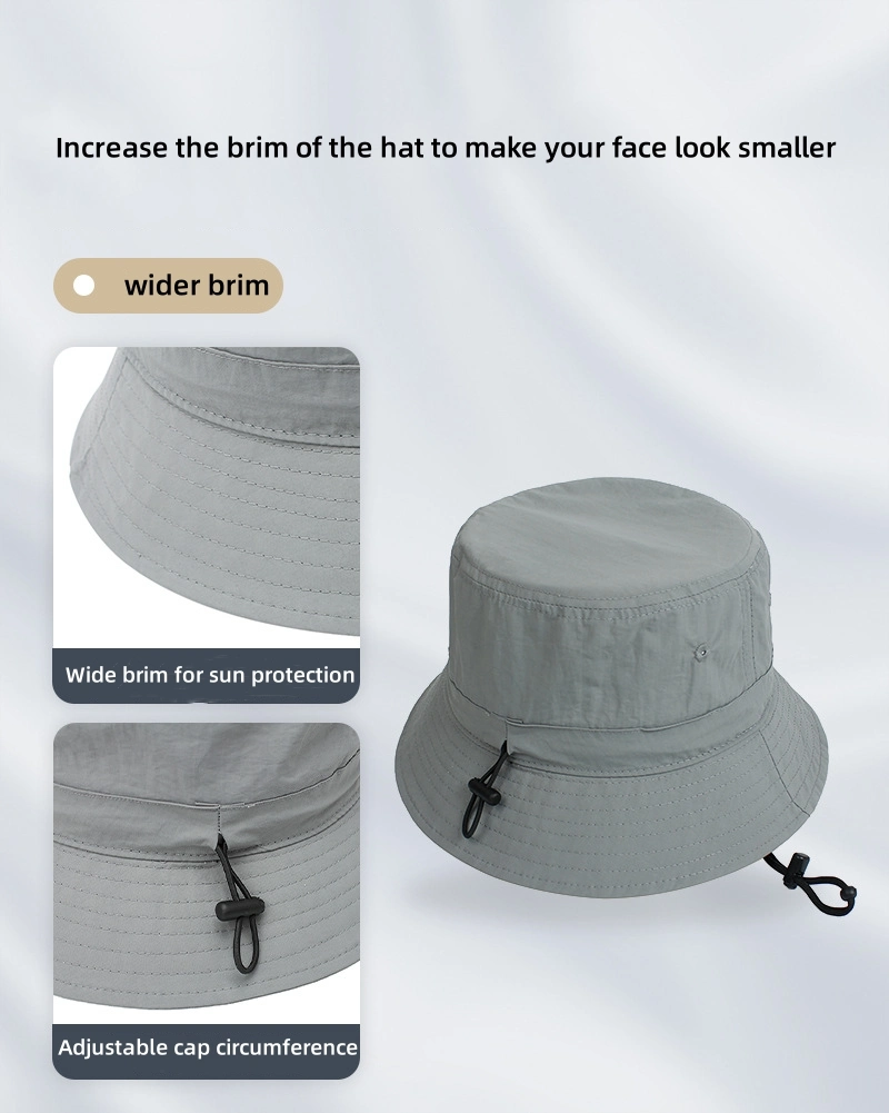 Hiking Hat, Men&prime;s Women&prime;s Sun Hat, Upf 50+ Wide Brim Bucket Hat Windproof Fishing Hats for Camping