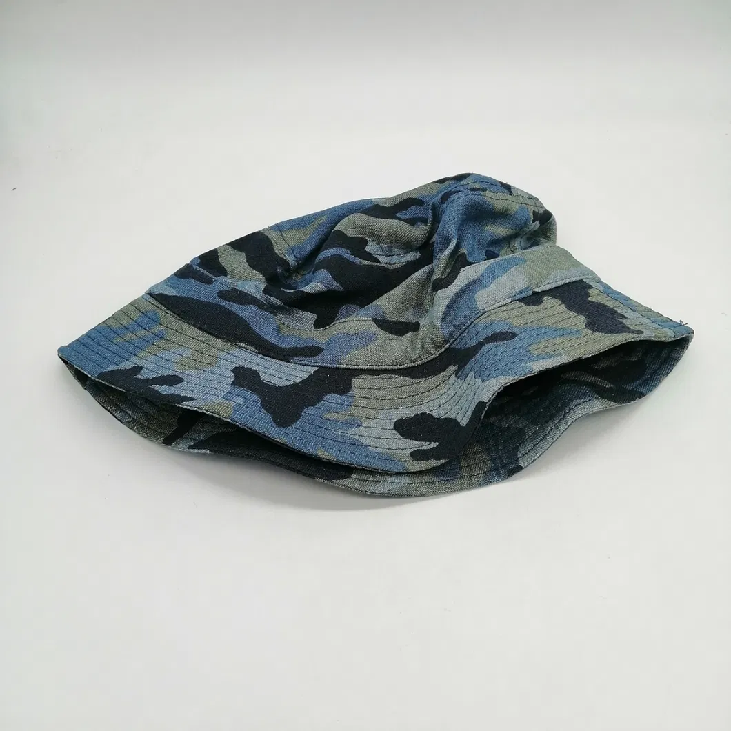 2023 Hot Sale OEM Denim Camo Bucket Safari Fishing Cap Hiking Unisex Camo Hat