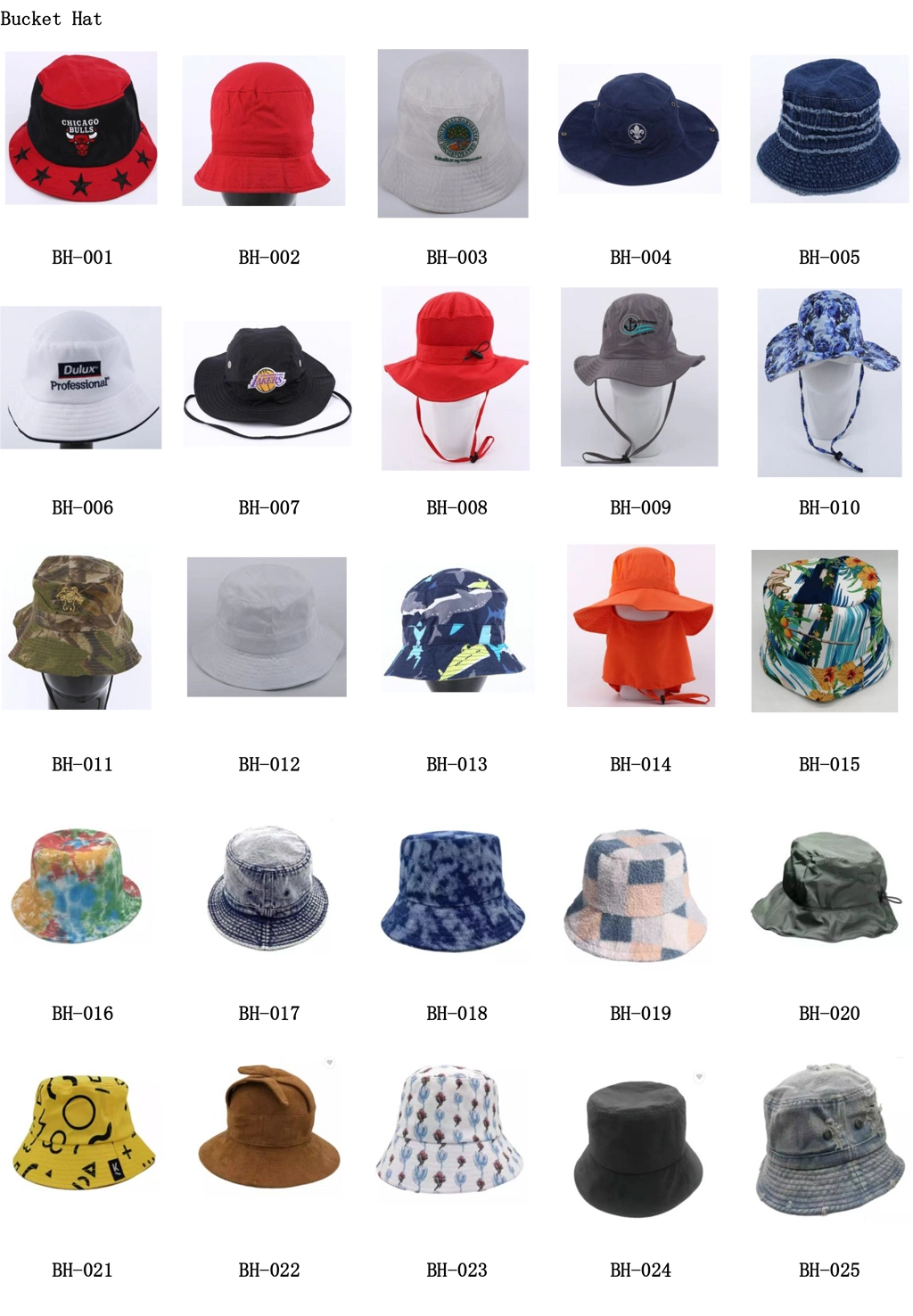 2023 Hot Sale OEM Denim Camo Bucket Safari Fishing Cap Hiking Unisex Camo Hat