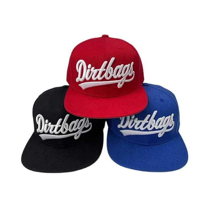 Custom Fitted Hat Unstructured Snapback Cap Yupoong Puffy 3D Puff Embroidery New Topi Blank Snapback Hats Caps for Men