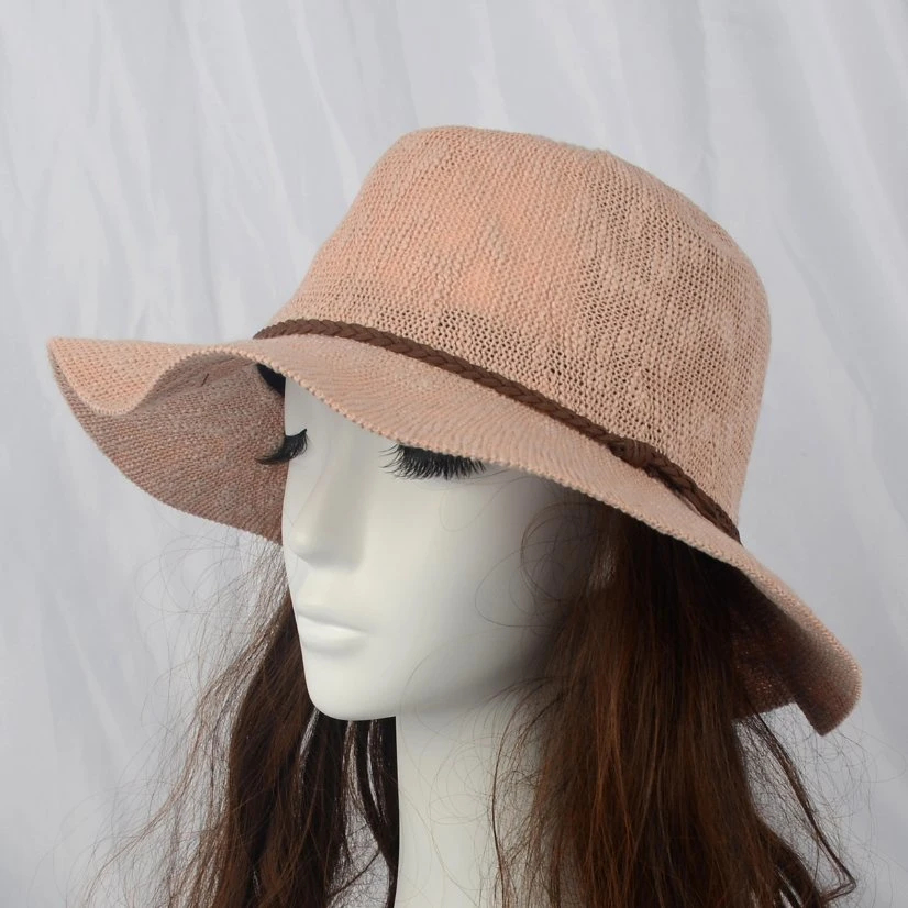 Natural Crochet Ladies Wide Brim Summer Sun Hat