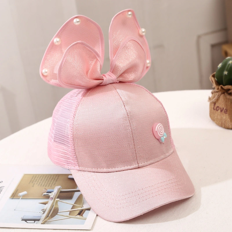 High Quality Caps with Big Bow Cotton Breathable Kid&prime;s Baseball Caps