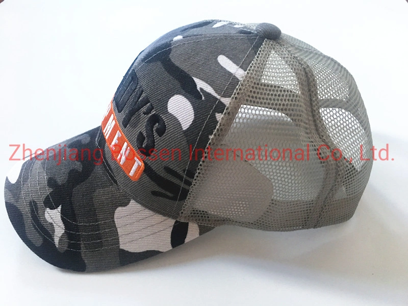 China Factory OEM Custom Color Plain 5 Panels Quick Dry Mesh Trucker Hat Black Dry Fit Baseball Cap