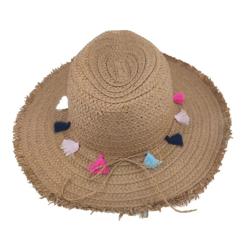 New Summer Beach Wholesale Fedora Cap Paper Straw Hat for Ladies Women