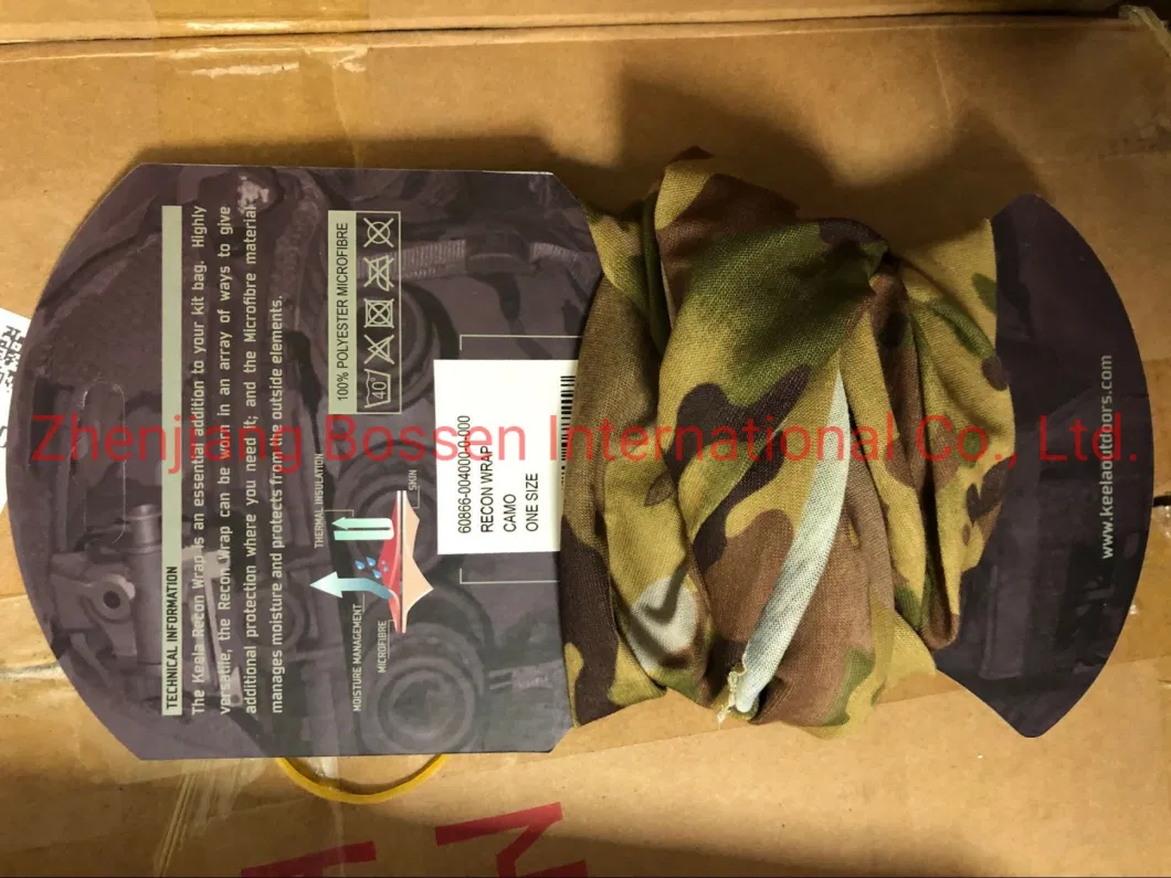 OEM Customized Logo Printed Microfiber Polyester 25*50cm Green Camouflage Neck Tube Bandana