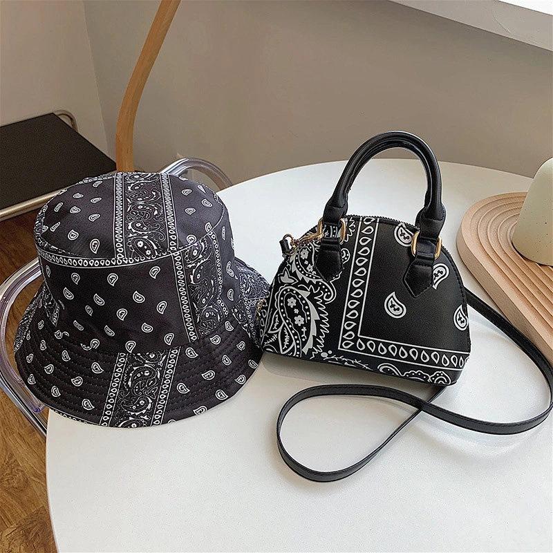 Luxury Bandana Hat Set Ladies Handbags for Women Purse and Handbags 2021