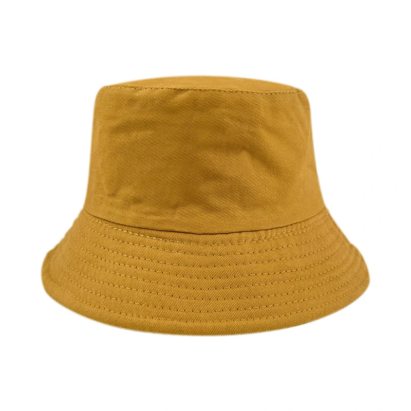 Wholesale Custom High Quality Spring Fall Fashion Reversible Solid Colour Fisherman Cap Outdoor Sun Protection Sun Hat Bucket Sports Cap